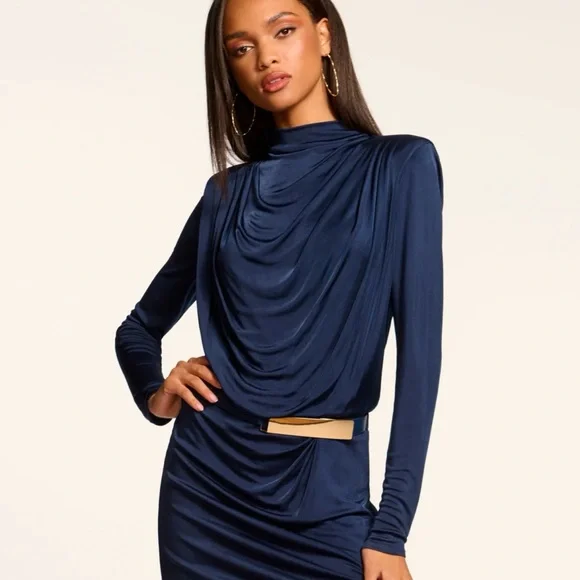ramy brook navy blue dress Ramy Brook | Dresses | Ramy Brook Draped Navy Dress